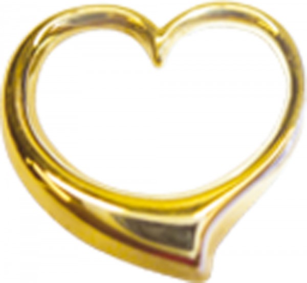 Anhänger in Herzform aus 8Kt Gelbgold 333/- poliert Länge des Anhängers 16mm Breite 16mm, Stärke 4,5mm vom Top Juwelier aus Stuttgart Abramowicz