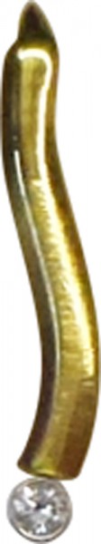 Anhänger in Gelbgold 750/-mit Brill. 0,03ct, W/SI,Länge 21mm, LG: 2mm poliert