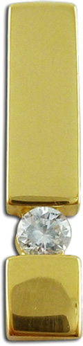 Anhänger Gelbgold 333/- mit 1 Zirkonia, Lg 1,1 x 7,4mm
