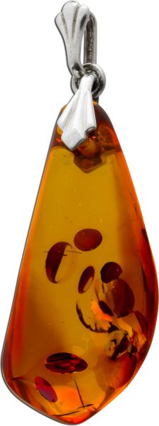 Antiker Bernsteinanhänger von 1970 Silber 835 feinster riesiger Bernstein Cognac leuchtend viele Harz Einschlüsse Top Zustand Unikat