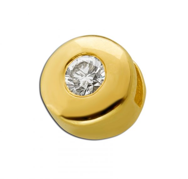 Brillantanhänger Gelbgold585 1 Diamant 0,18ct. TW/VSI