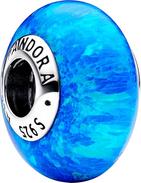 Pandora Charm 791691c02 Ocean deep Bluesynthetic Opal