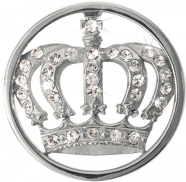 Nikki Lissoni Coin Münze Royal Crown Modell C1038SS Trendiger Anhänger Münze in feinem silberplattiertem Edelstahl