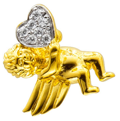 Engelanhänger – Sterling Silber 925/- vergoldet Zirkonia