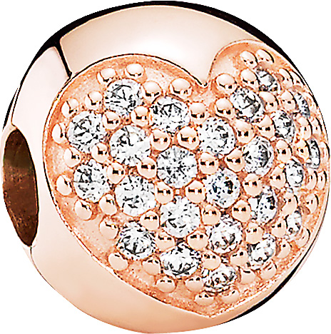 PANDORA SALE – Clip Rose 781053CZ rosevergoldet klare Cubic Zirkonia