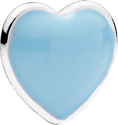 Pandora Medaillon Element 792169EN41 Sterling Silber 925 Herz blaue Emaille