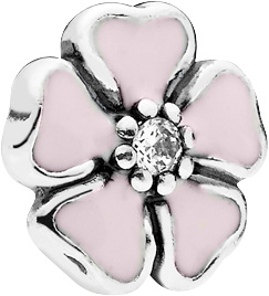 Pandora Medaillon Element 792174EN40 Kirschblüte Sterling Silber 925 Cubic Zirkonia rosa Emaille