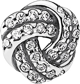 Pandora Medaillon Element 792179CZ funkelnder Liebesknoten Sterling Silber 925 klare Cubic Zirkonia