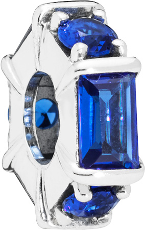 PANDORA Charm 797529NSBL Ice Sculpture Spacer blau Zwischenelement Sterling Silber 925