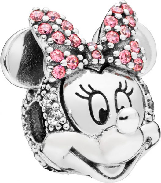 PANDORA Disney Clip Charm 797496CZS Silber Shimmering Minnie Portrait 925