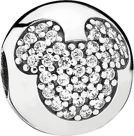 PANDORA SALE Disney Clip Charm 791449CZ Micky Pave Mickey Mouse Silber 925
