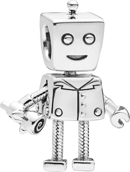 PANDORA SALE Charm 797819 Rob Bot Silber 925 Roboter teilweise beweglich