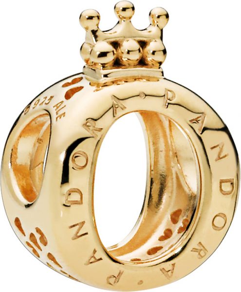 PANDORA SALE Shine Charm 767401 Crown O Silber 925 vergoldet 18kt Krone