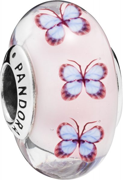 PANDORA SALE Charm 797893 Murano Butterfly Glass