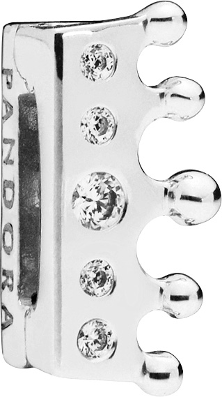 PANDORA REFLEXIONS Clip Charm 797599CZ Crown Krone Sterling Silber