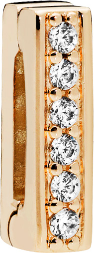 PANDORA REFLEXIONS Sale Clip Charm 768671C01 Timeless Sparkle SHINE Metall vergoldet 18kt 767633CZ
