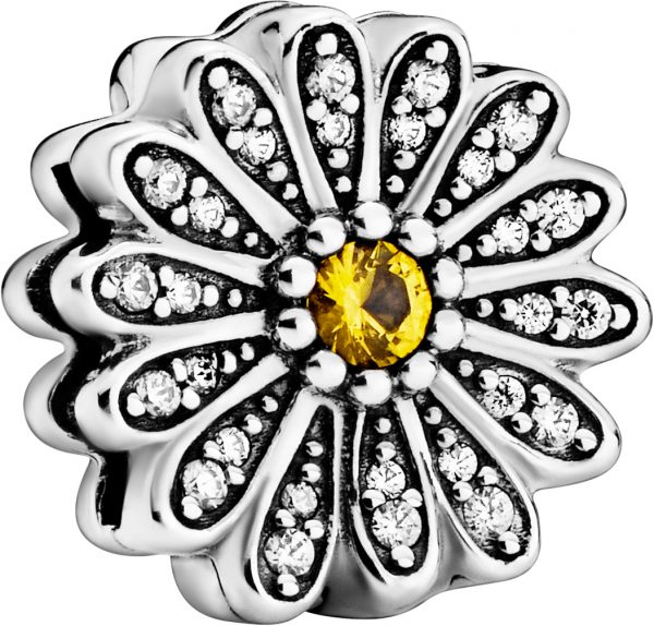 Pandora SALE Reflexions Charm 798766C01 Sparkling Daisy Flower Silber 925 Klare Zirkonia Gelb Kristall