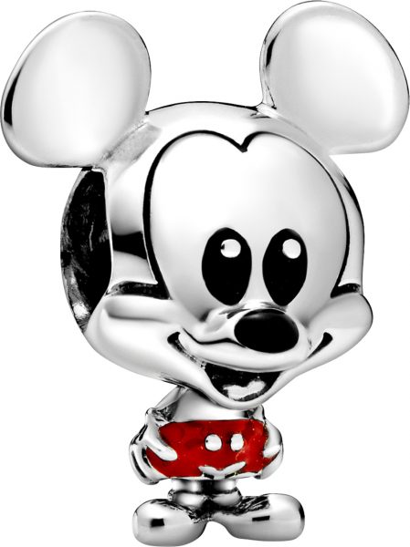 Pandora Disney Charm 798905C01 Disney Mickey Red Trousers Silber 925 Rot Schwarz Emaille