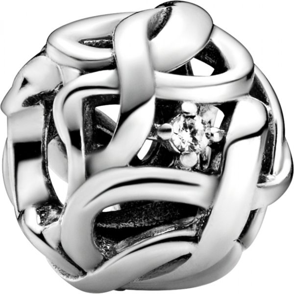 Pandora Timeless Charm 798824C01 Openwork Woven Infinity Silber 925 Klare Zirkonia