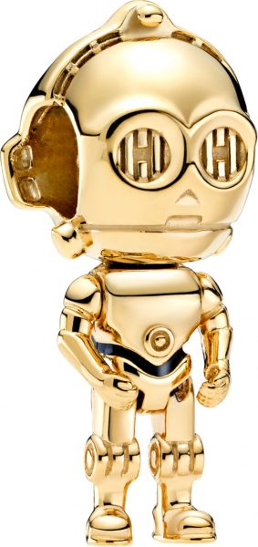 Pandora x Disney Star Wars Charm 769244C01 Star Wars C-3PO Shine Schwarze Emaille
