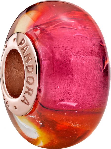 Pandora Moments SALE Rose 2021 Summer Collection Charm Glittering Sunset Murano Glass Charm 789440C00