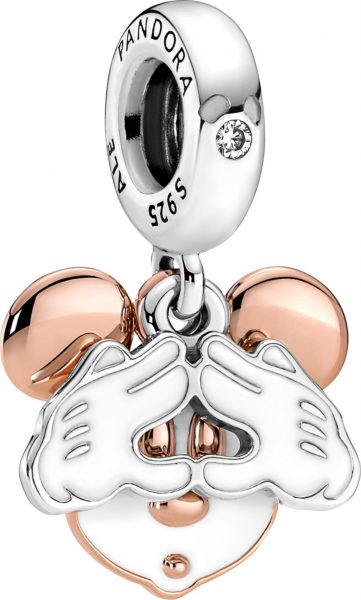 Pandora Disney Charm Anhänger 780112C01 Mickey Mouse Silber 925 teilweise 14k rose vergoldet