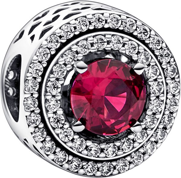 Pandora Charm 792418C01 Red Sparkling Levelled Charm in 925 Sterling Silber