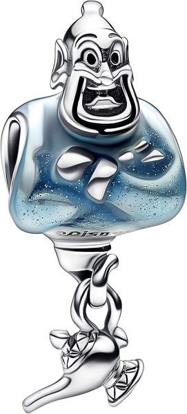 Pandora x Disney Charm 792348C01 Genie & Lamp – blau schimmerndes Emaille in 925 Sterling Silber