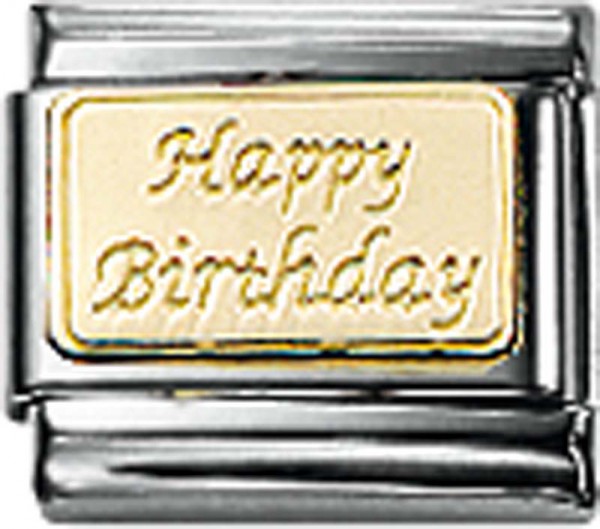 Nomination Happy Birthday 750/- Gold