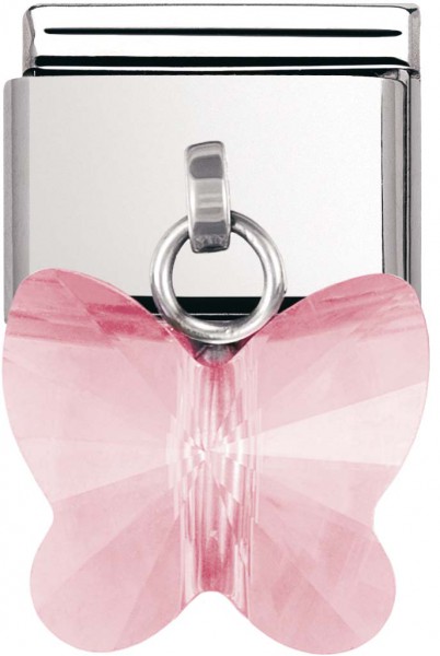 Nomination 030604-11 Classic Element pink Schmetterling aus Edelstahl mit pink Crystallized Swarovski Element
