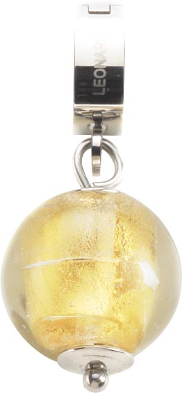 Leonardo-Anhänger Sphere gold Darlin´s, Hübscher runder Anhänger in Edelstahl mit  Glaselement, ca. 3,2cm lang. Exclusiv aus dem Hause Abramowicz – die Nr. 1 für Gold, Silber und Edelsteine.