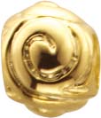Bead in Blütenform aus echtem Silber Sterlingsilber 925/- mit 18 Karat vergoldet, geeignet für Ketten bis 4 mm Stärke,  der Durchmesser des Beads ist  ca. 9 mm Niedrigpreisgarantie in Stuttgart, nur bei Abramowicz, Ihrem Vertrauensjuwelier !
