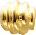 Bead mit Rillen aus 925/- Silber Sterlingsilber,  mit 14 Karat vergoldet, geeignet für Ketten bis 4 mm, Stärke des Durchmesser ca. 10 mm, nur bei Abramowicz, Ihrem Juwelier in Stuttgart .